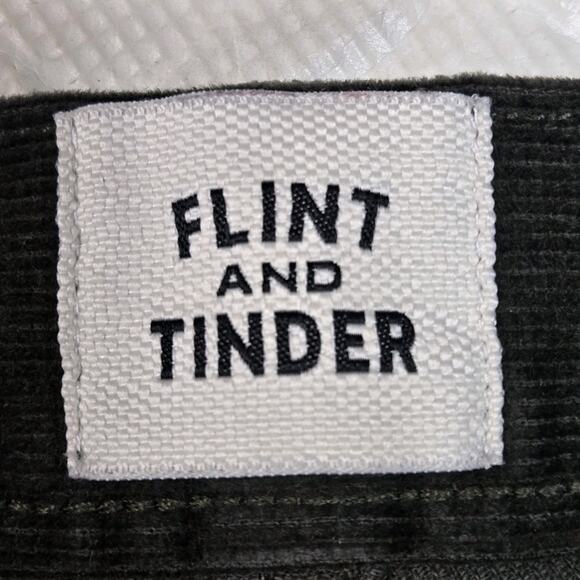 Flint And Tinder Corduroy Pants Mens 28 Oilve Green Slim Fit Huckberry Ankle - Picture 5 of 11